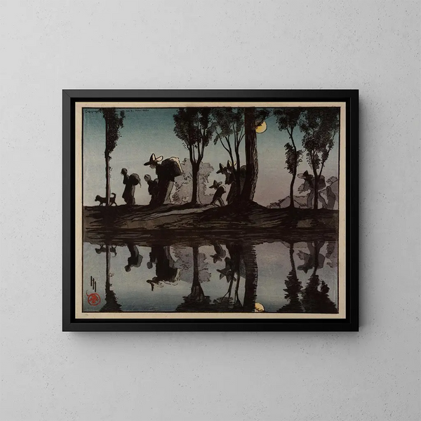 Lumière de lune sur le canal Viga - Helen Hyde — gerahmtes Bild an der Wand