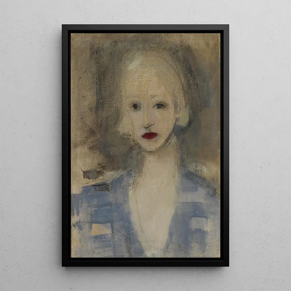 Frau blond - Helene Schjerfbeck — gerahmtes Bild an der Wand