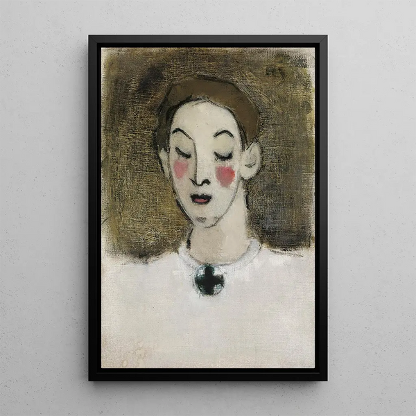 Krankenschwester I Kaija Lahtinen - Helene Schjerfbeck — gerahmtes Bild an der Wand