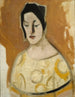 La diseuse de bonne aventure en robe jaune - Helene Schjerfbeck — Ansicht des Kunstwerks