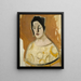 La diseuse de bonne aventure en robe jaune - Helene Schjerfbeck — gerahmtes Bild an der Wand