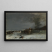 Sammler von Eis auf der Schießwiese in Karlsruhe - Hellmuth Rötzer — gerahmtes Bild an der Wand
