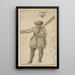 Ein Jäger mit Gewehr und Pelzmütze - Hendrick Avercamp — gerahmtes Bild an der Wand