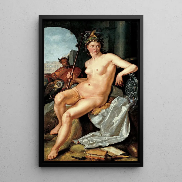 Minerve - Hendrick Goltzius — gerahmtes Bild an der Wand