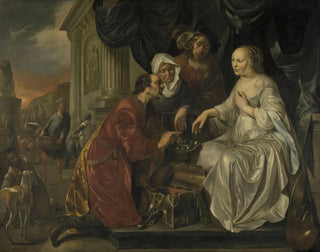 Hendrick Heerschop - Rebecca Receiving Presents from Abrahams Servant.webp