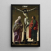 Die Kreuzigung mit der Jungfrau und Johannes dem Evangelisten - Hendrick Ter Brugghen — gerahmtes Bild an der Wand