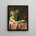 Der Raucher, Allegorie der Vergänglichkeit - Hendrick van Someren — gerahmtes Bild an der Wand