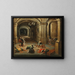 Innenhof mit der Befreiung des heiligen Petrus - Hendrick van Steenwijck der Jüngere — gerahmtes Bild an der Wand