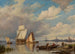 Ein ruhiger Hafen - Hendrik Barend Koekkoek — Ansicht des Kunstwerks