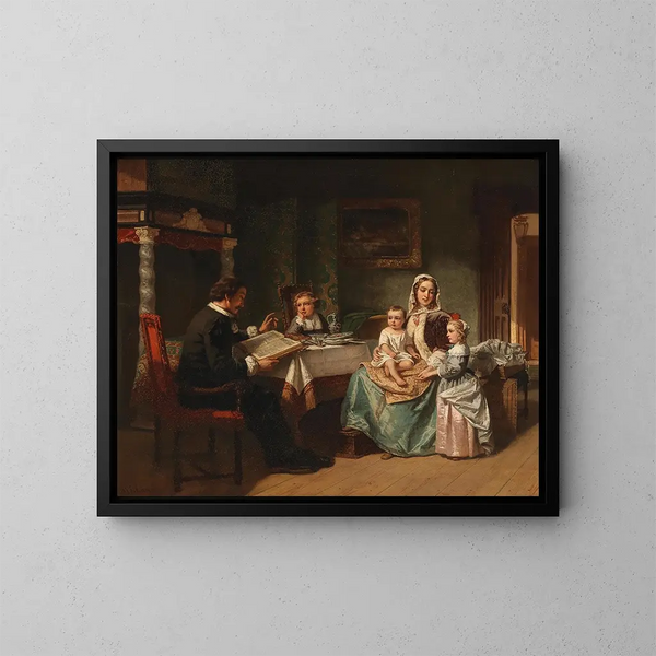 Der Geschichtenerzähler - Hendrik Jacobus Scholten — gerahmtes Bild an der Wand
