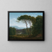 Landschaft kursiv mit Kiefern - Hendrik Voogd — gerahmtes Bild an der Wand