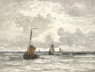 Hendrik Willem Mesdag - Fishing Boats on the Breakers.webp
