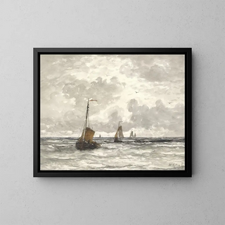 Hendrik Willem Mesdag - Fishing Boats on the Breakers.webp