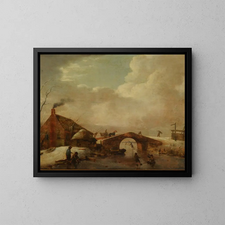Hendrik Willem Schweickhardt - Winter Landscape.webp