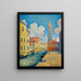Kanal in Venedig, Campo San Barnaba - Henri - Edmond Cross — gerahmtes Bild an der Wand