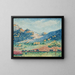 Landschaft mit den kleinen maurischen Bergen - Henri-Edmond Cross — gerahmtes Bild an der Wand