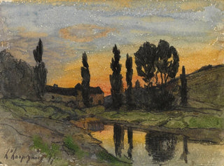 Baum am Flussufer - Henri-Joseph Harpignies — Ansicht des Kunstwerks