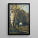 Jäger und sein Hund - Henri-Joseph Harpignies — gerahmtes Bild an der Wand