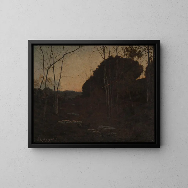 Klarer Waldlichtung im Fontainebleau-Wald - Henri-Joseph Harpignies — gerahmtes Bild an der Wand