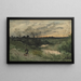 Jäger bei Morgengrauen mit Hund - Henri-Joseph Harpignies — gerahmtes Bild an der Wand