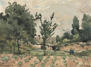 Landschaft mit Bauernhof - Henri-Joseph Harpignies — Ansicht des Kunstwerks