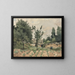 Landschaft mit Bauernhof - Henri-Joseph Harpignies — gerahmtes Bild an der Wand