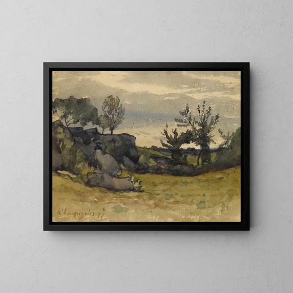 Le Vallon - Henri-Joseph Harpignies — gerahmtes Bild an der Wand