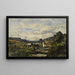 Landschaft mit einer Pfütze und einigen Tälern - Henri-Joseph Harpignies — gerahmtes Bild an der Wand