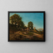 Sommerlandschaft mit Bauernhof - Henri-Joseph Harpignies — gerahmtes Bild an der Wand