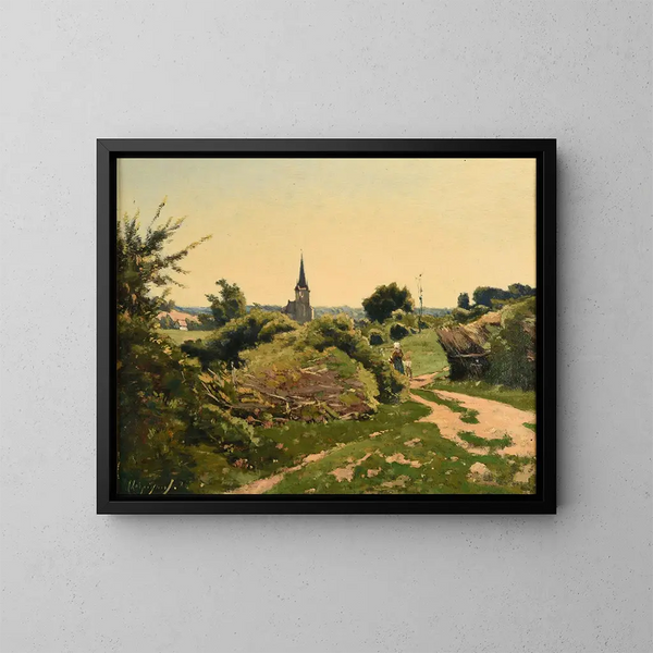 Sonnenschein in Saint-Priv - Henri-Joseph Harpignies — gerahmtes Bild an der Wand