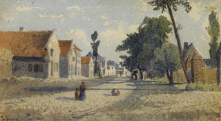 HenriJoseph Harpignies - Une rue de village.webp