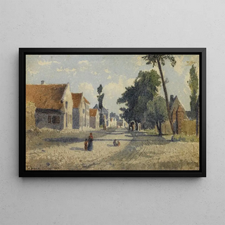 HenriJoseph Harpignies - Une rue de village.webp