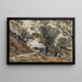 Ansicht aufgenommen in der Umgebung von Menton - Henri-Joseph Harpignies — gerahmtes Bild an der Wand