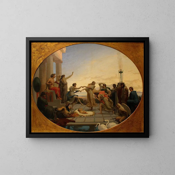 Die Geburt des Pindar - Henri-Pierre Picou — gerahmtes Bild an der Wand