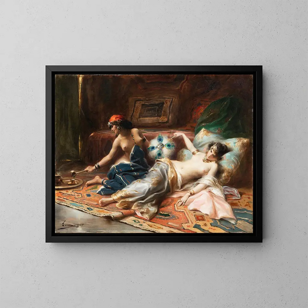 Odalisken - Henri Adrien Tanoux — gerahmtes Bild an der Wand