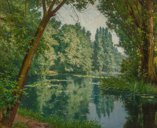 Henri Biva - Midsummer water lilies.webp