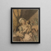 Mutter von zwei Kindern - Henri Chevaux — gerahmtes Bild an der Wand
