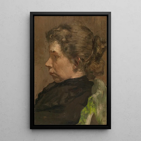 Portrait mit grünem Stuhl - Henri Evenepoel — gerahmtes Bild an der Wand
