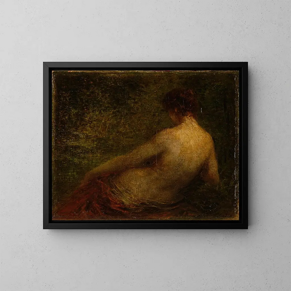 Frau nackt von hinten - Henri Fantin-Latour — gerahmtes Bild an der Wand