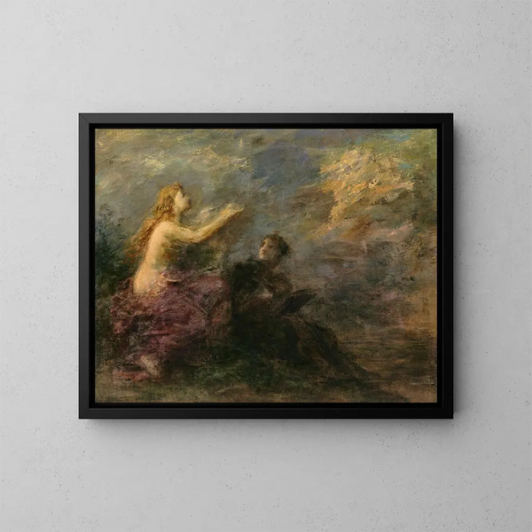 Inspiration - Henri Fantin-Latour — gerahmtes Bild an der Wand