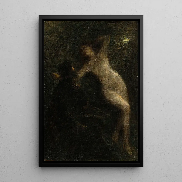 Der Dichter und die Muse - Henri Fantin-Latour — gerahmtes Bild an der Wand