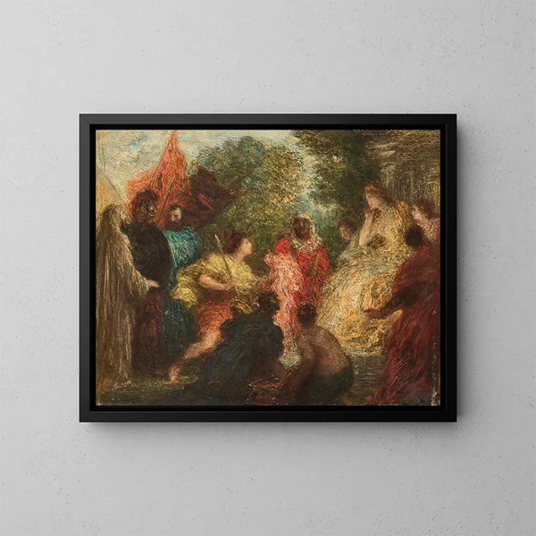 Die Trojaner in Karthago - Henri Fantin-Latour — gerahmtes Bild an der Wand