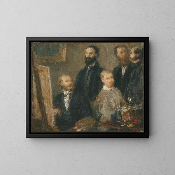Henri Fantin-Latour im Atelier - Henri Fantin-Latour — gerahmtes Bild an der Wand