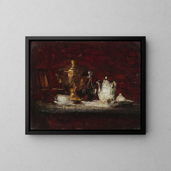 Stillleben mit Samowar - Henri Fantin-Latour — gerahmtes Bild an der Wand