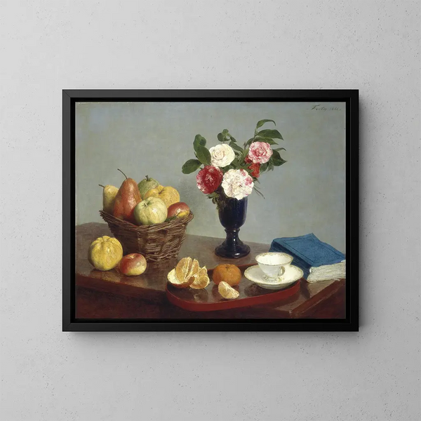 Stillleben - Henri Fantin-Latour — gerahmtes Bild an der Wand