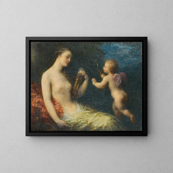Venus und Cupido - Henri Fantin-Latour — gerahmtes Bild an der Wand