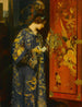 Ein kontemplatives Porträt einer jungen Frau in orientalischem Kleid - Henri Gaston Darien — Ansicht des Kunstwerks