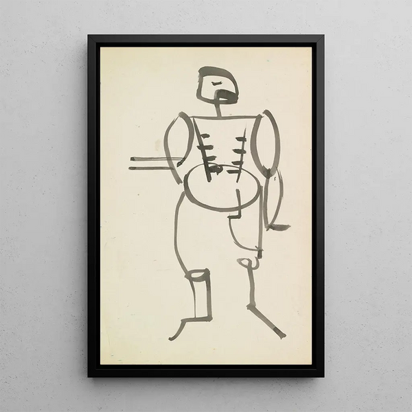 Mann stehend - Henri Gaudier-Brzeska — gerahmtes Bild an der Wand