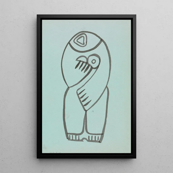 Studie für eine Gruppe Mutter und Kind - Henri Gaudier-Brzeska — gerahmtes Bild an der Wand