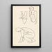 Drei Studien der Figuren - Henri Gaudier-Brzeska — gerahmtes Bild an der Wand